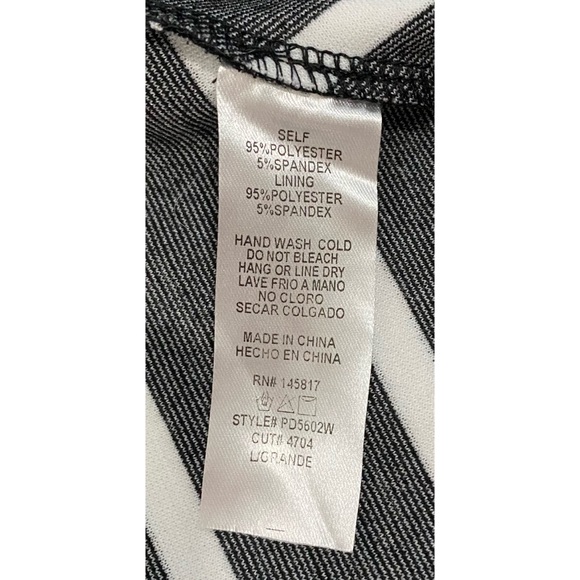 Privy Forever 21 Privately Privileged Black & White Strappy Mini Dress, Size L - Picture 9 of 10